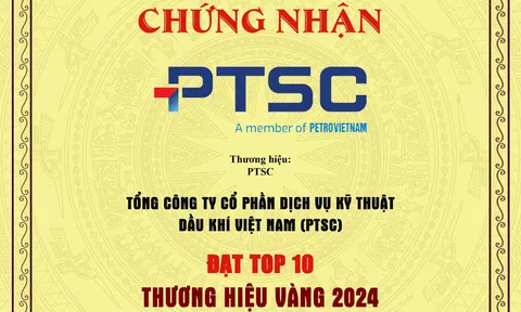 PTSC được vinh danh Thương hiệu vàng Việt Nam 2024